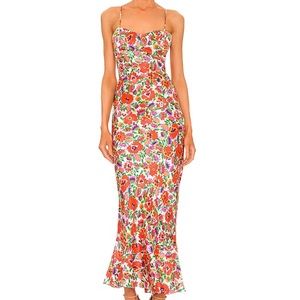 Saloni Mimi Dress in Papaya Sunflower